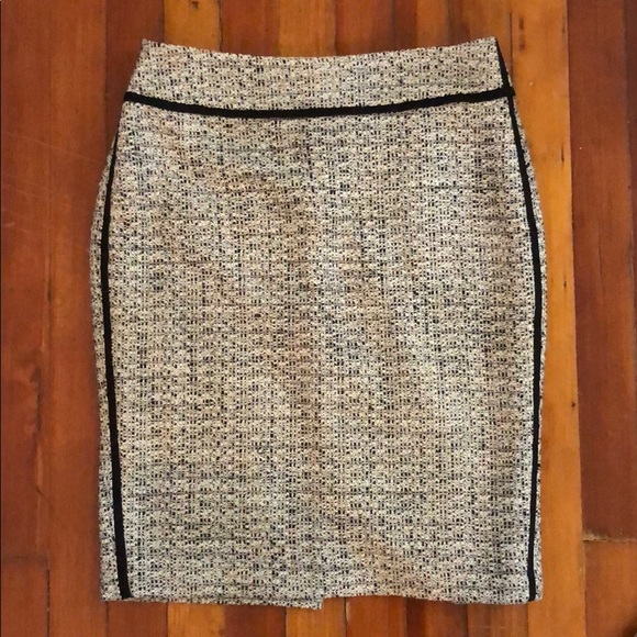 Gray / Tan / Black Tweed Pencil Skirt - Picture 6 of 7
